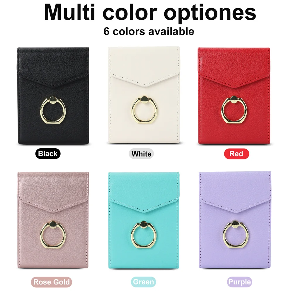 Ring Stand Crossbody Case For Samsung Galaxy Z Flip 4 3 Flip4 Flip3 5G RFID Blocking Organ Card Holder Lanyard Leather Cover