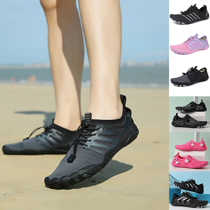 Men Women Teens Rubber Neoprene Diving Shoes Anti-Skid Water Shoes Beach Wading Surfing Sneakers Quick Dry Swimming Fins