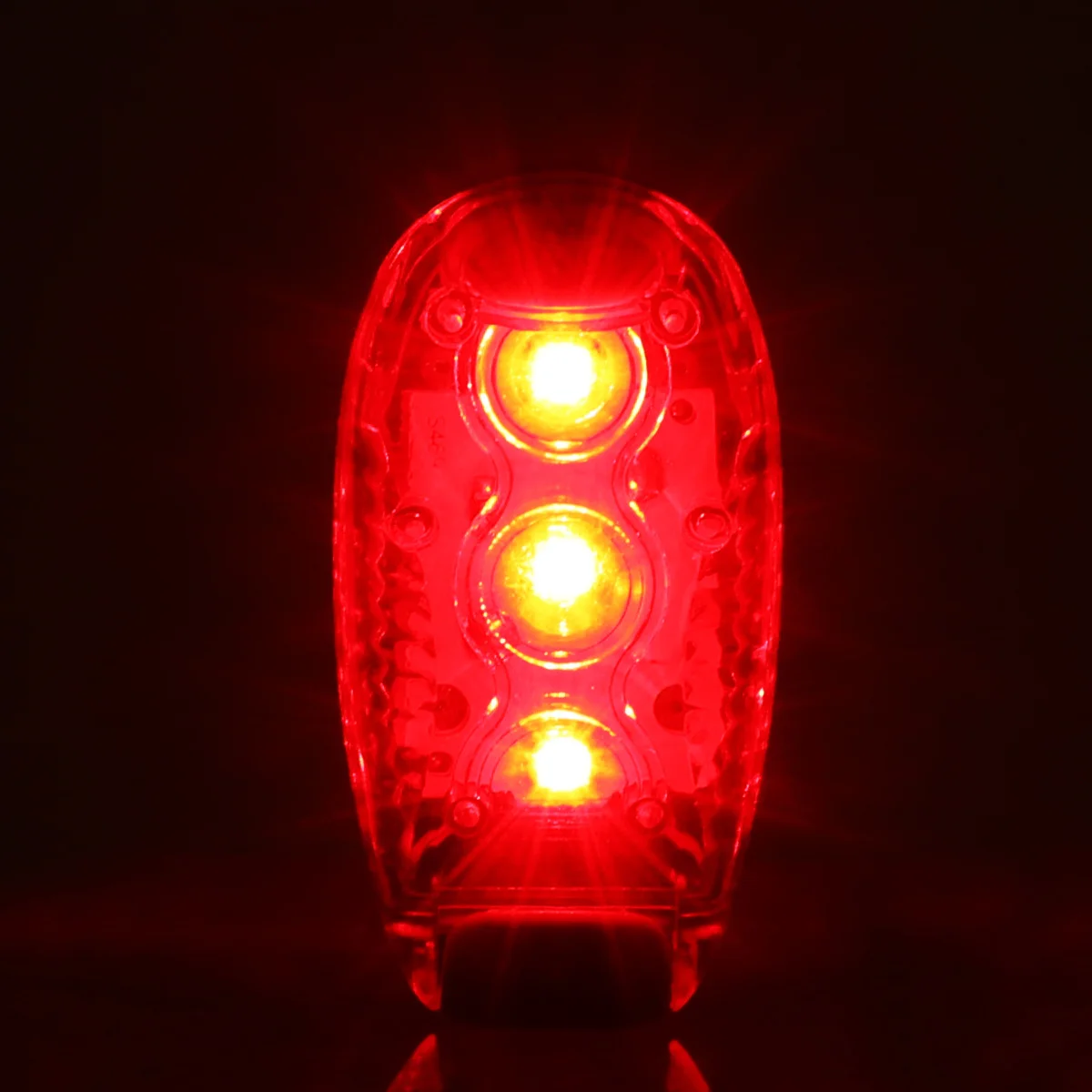 4 قطعة Led ضوء السلامة الأزرق الأحمر 3 طرق ستروب فلاش ثابت لتشغيل المشي الركض الدراجات الأنشطة الخارجية Led المصابيح الخلفية