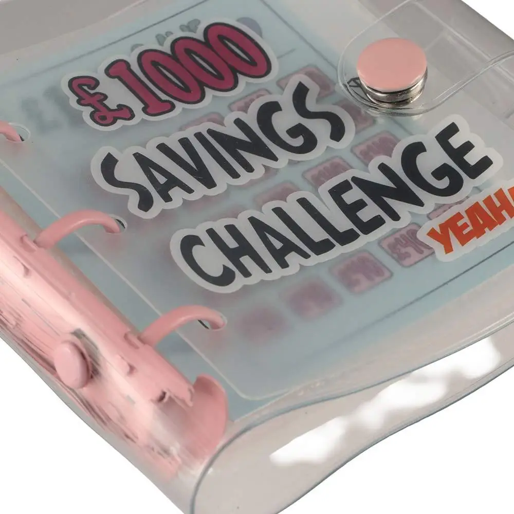 Mini Money Saving Binder 150/500/1000/2100/5000 Pounds Creative Mini Budget Binder Waterproof PVC Envelope Savings Challenge