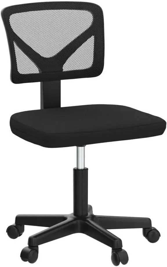 Home Office Mesh Ergonomic Computer Desk, Armrest Small Mid Back Executive Task Chair with Lumbar Support and Swivel Rolling