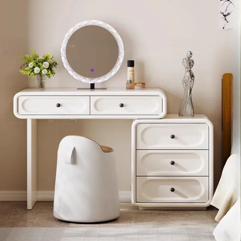 

Simple Woman Vanity Tables Bedroom Adult Folding Nordic House Led Luxury Dressers Corner Unique Storage Coiffeuse Furniture