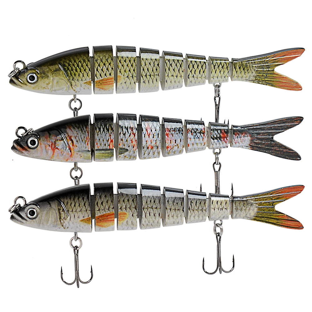 

1Pcs Swimbait 23g Multi Joint Lure 8 Segment Fishing Lure Bionic Segment Pesca Bass Treble Hook Carp Fishing Tackle Hard Bait