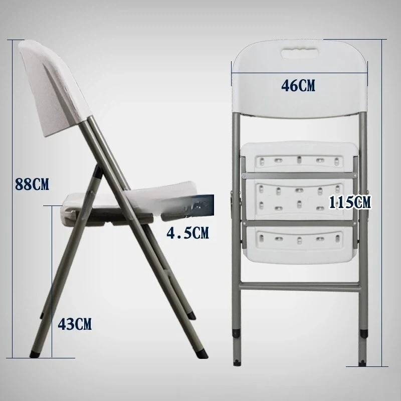 Portable folding chair, blow molding simple outdoor plastic conference exhibition home, tables and chairs