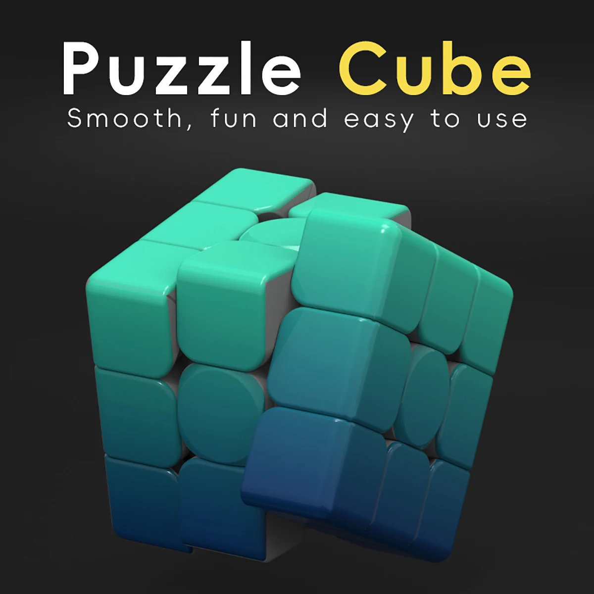 3x3x3 Cubo Magico Puzzle UV Stampato 3D gradiente verde Alleviare Lo Stress Professionale Gioco di Velocità Liscia Giocattolo per il Regalo Dei Bambini