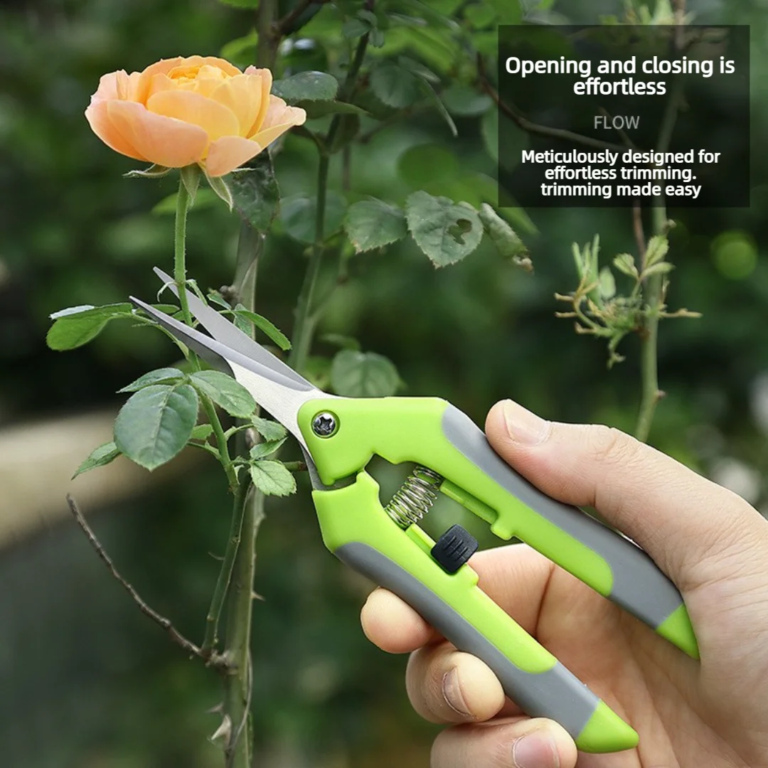 Straight Head Pruning Shears Non-slip HandleStainless Steel Outils Manuels Household Bonsai Garden Scissors Pruing Shear