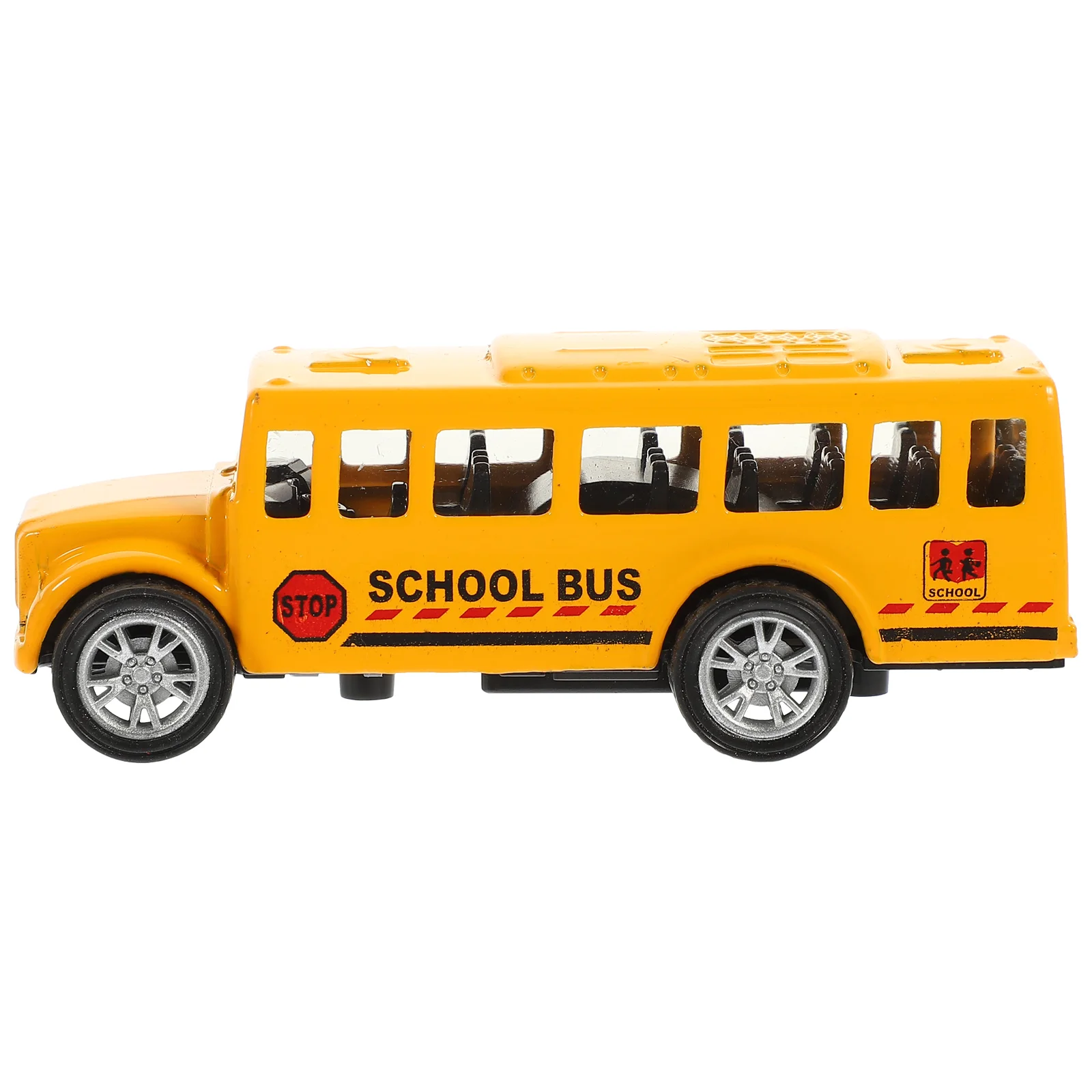 Pull Back Bus Model Toy for Children Educational Simulated Learning Car Movable