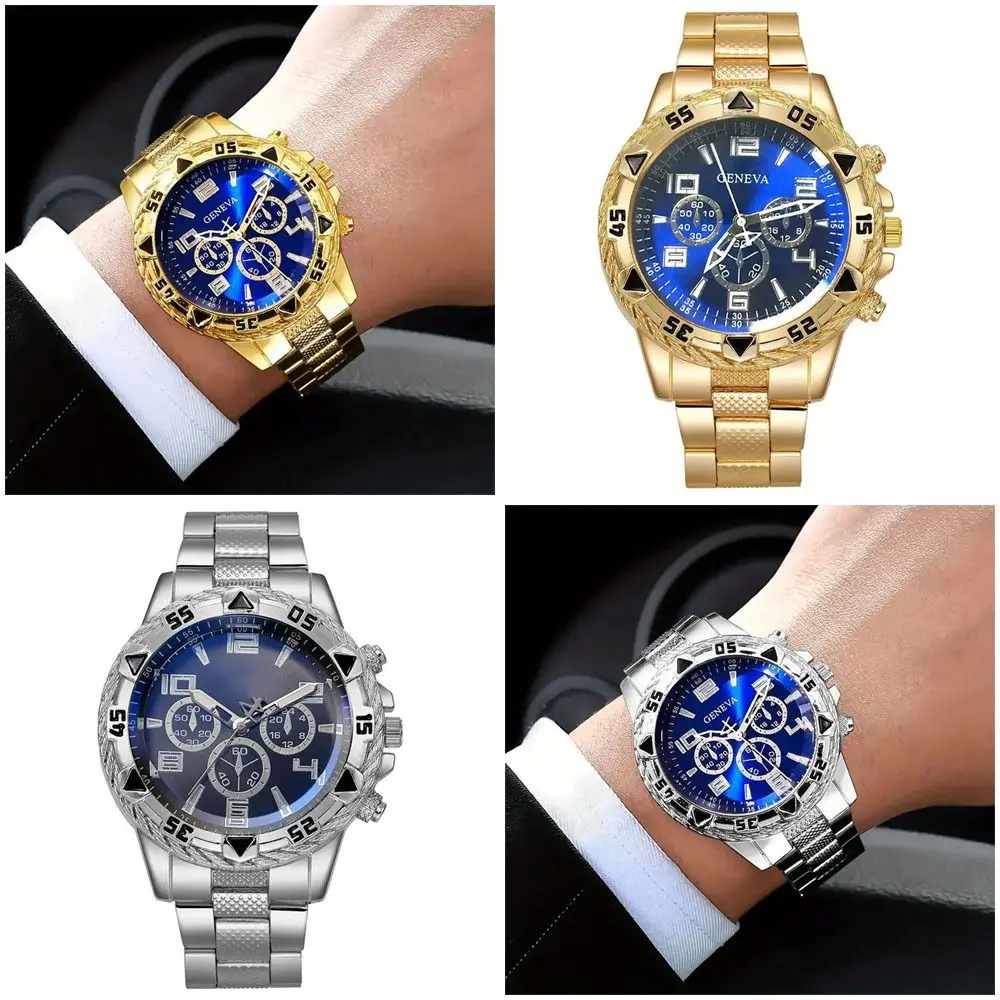 High Quality Stainless Steel Watchband Men Wristwatch Luxury Large Dial Quartz Watch Casual Business Watch