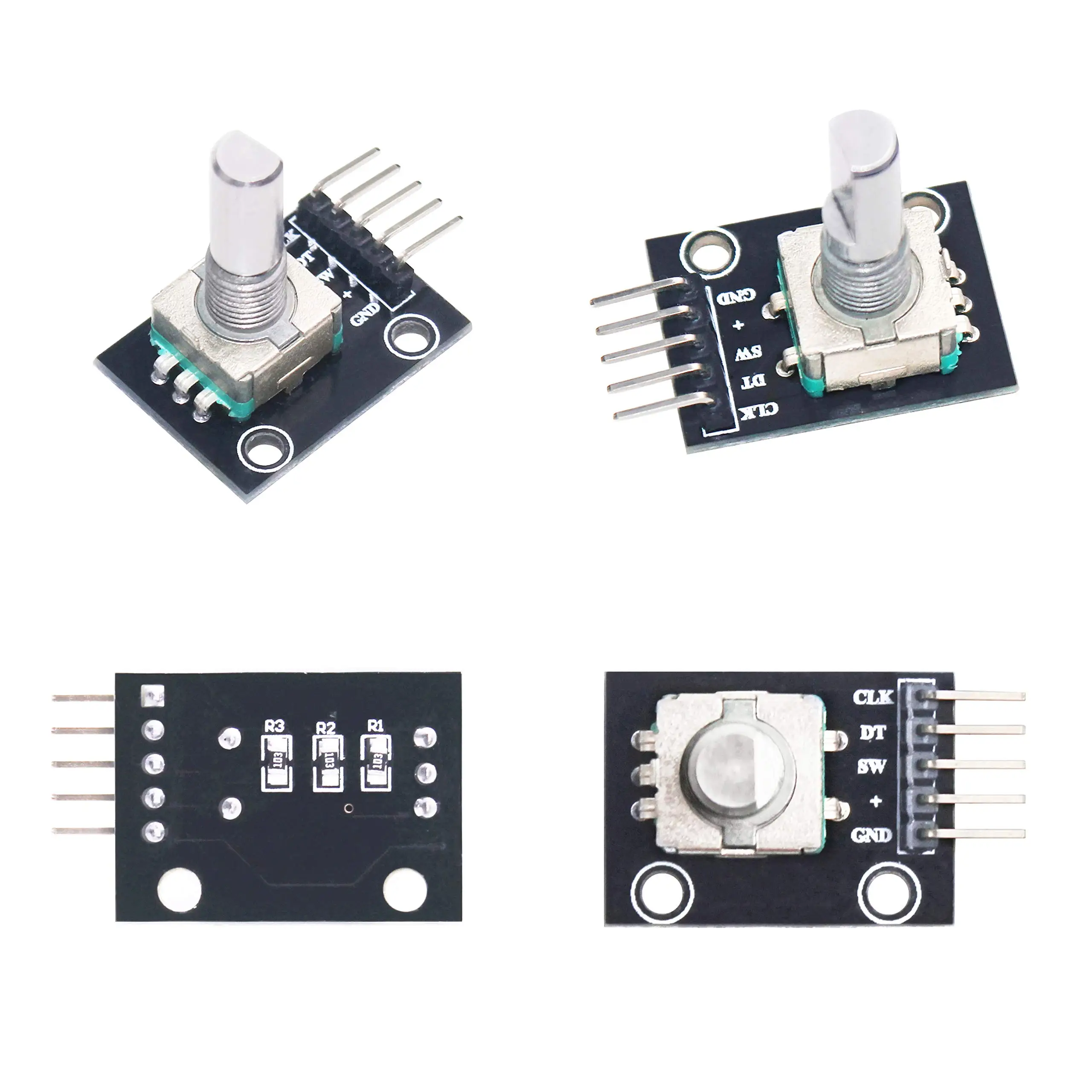 5pcs 360 Degree Rotary Encoder Module KY-040 Brick Sensor Development Board with Push Button for Arduino