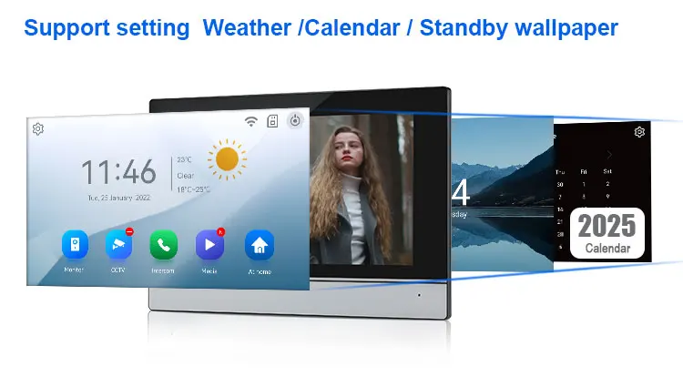 Tuya Wifi 7 Inch Video Intercom for Home Touch Monitor Waterproof Night Vision 1080P Wired Video Doorbell