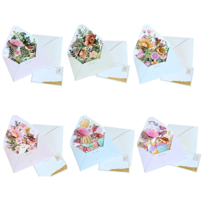 Festive 3D Flower Greeting Card Handmade with Attention to Detail  Popup Card for Share Warmth and Happiness Gift Card DropShip