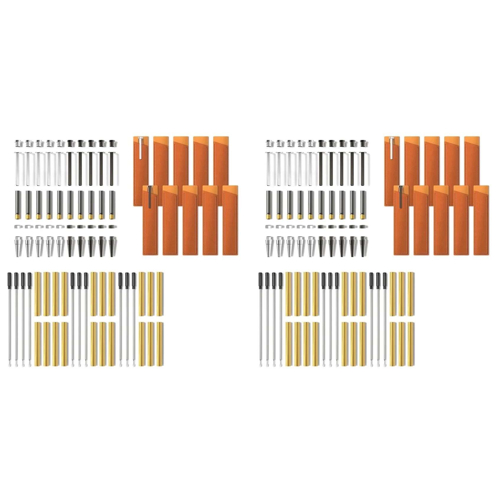 ABUH-Pen Kits For Woodturning 20 Pack 20 Pen With Black Ink Ballpoint Craft Slimline Rollerball Turning Supplies Twist Set