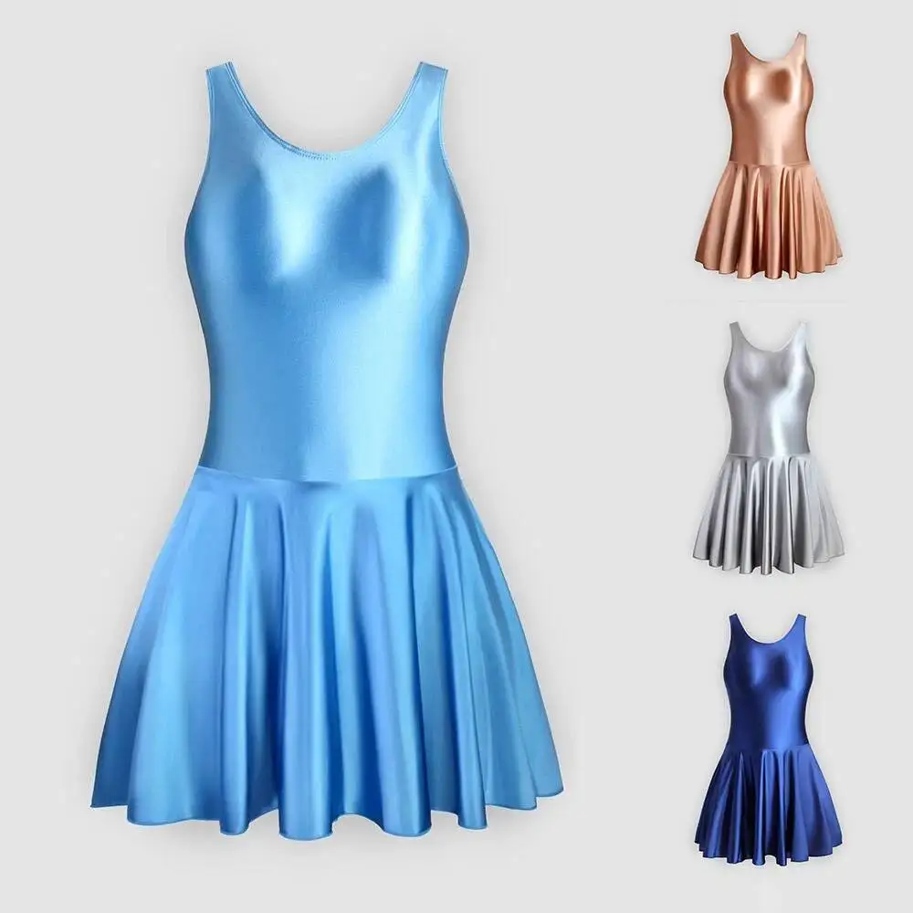 

Sexy Women Pleated Yoga Mini Dress Bodycon Sleeveless High Waist Sport Gym Dress