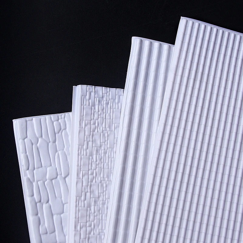 5Pcs Simulation PVC Dach Fliesen Materialien Modell 20x29CM Für Diy Machen Gebäude Puppenhaus Szene Layout Diorama kits – Detail 5