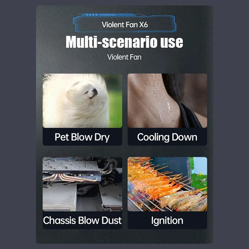 2025 Original 280000RPM Turbo Jet Fan Electric Air Duster Adjustable wind speed Turbo Violent Blower Rechargeable with Light