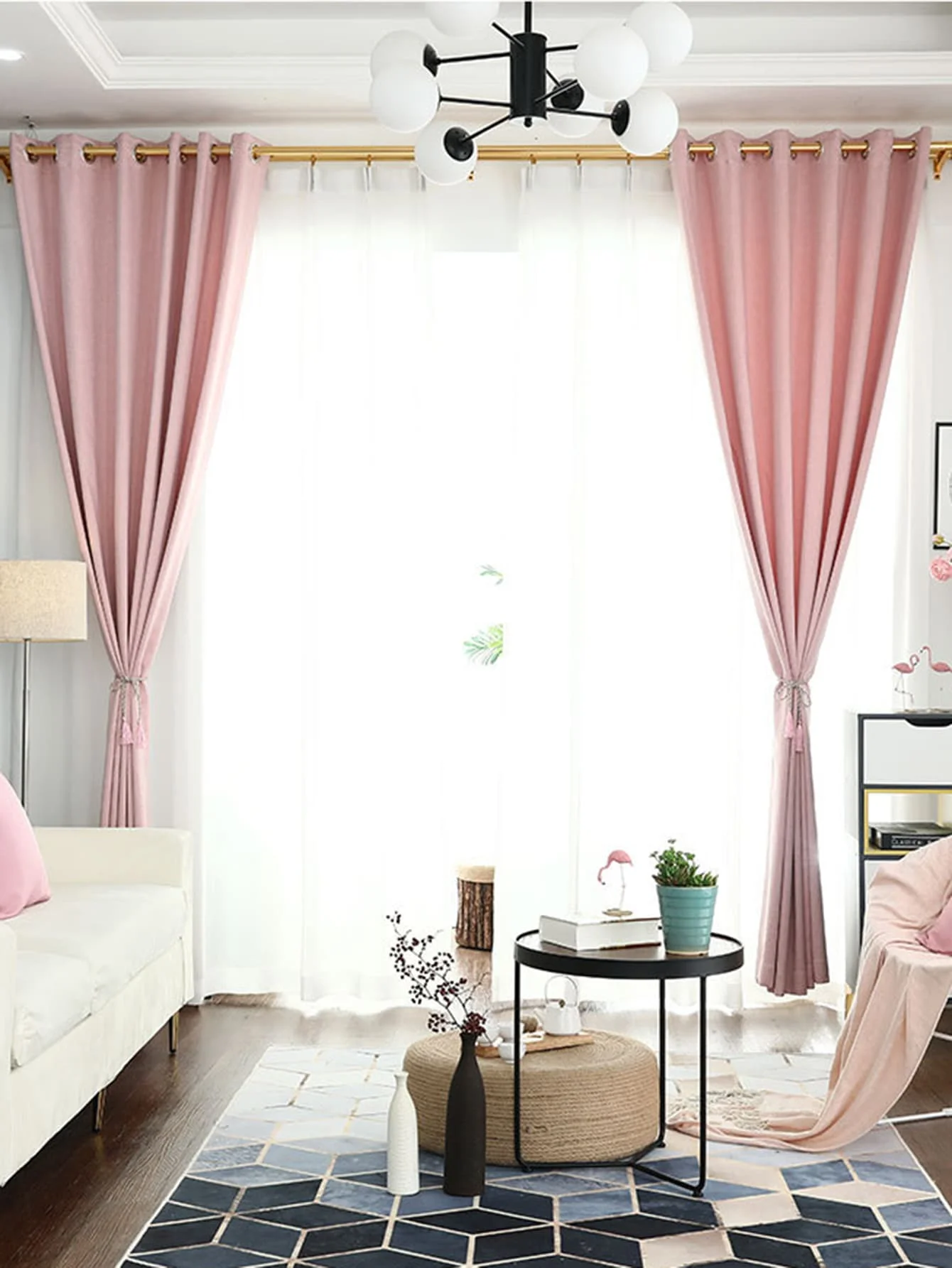 1PCS Blackout Curtains for Living Room Girl Bedroom Long Curtain For Windows Ready-made Cortinas Rideaux High-shading