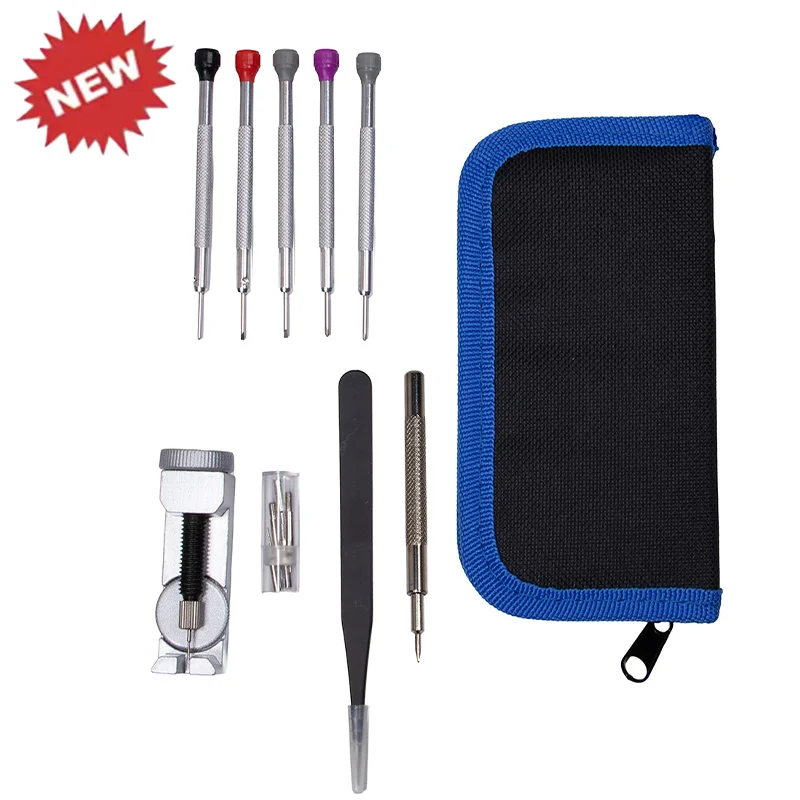 Watch Opener Repair Tool Kit Watch Case Repairing Opener Strap Link Storage Bag Screwdriver Watchmaker Repair Tools Kit