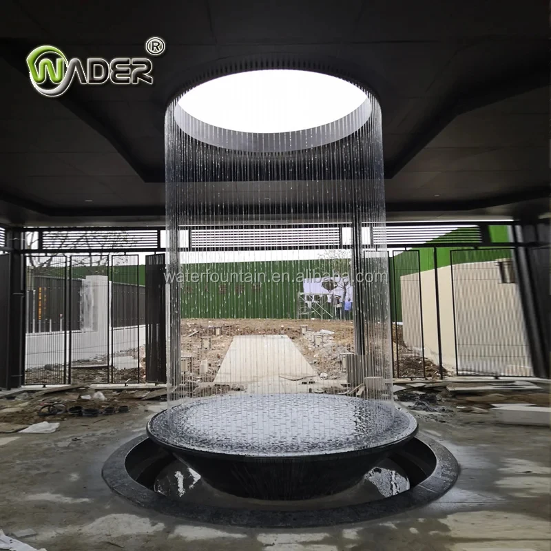 custom.Digital Graphic Rain Curtain Music Fountain Waterfall Circular Fountain Indoor Outdoor