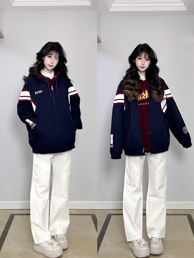 

AERO New Factor Straight Leg Wide Leg Jeans Casual Loose Fit Men's Women's High Street Color Workwear Denim Pants