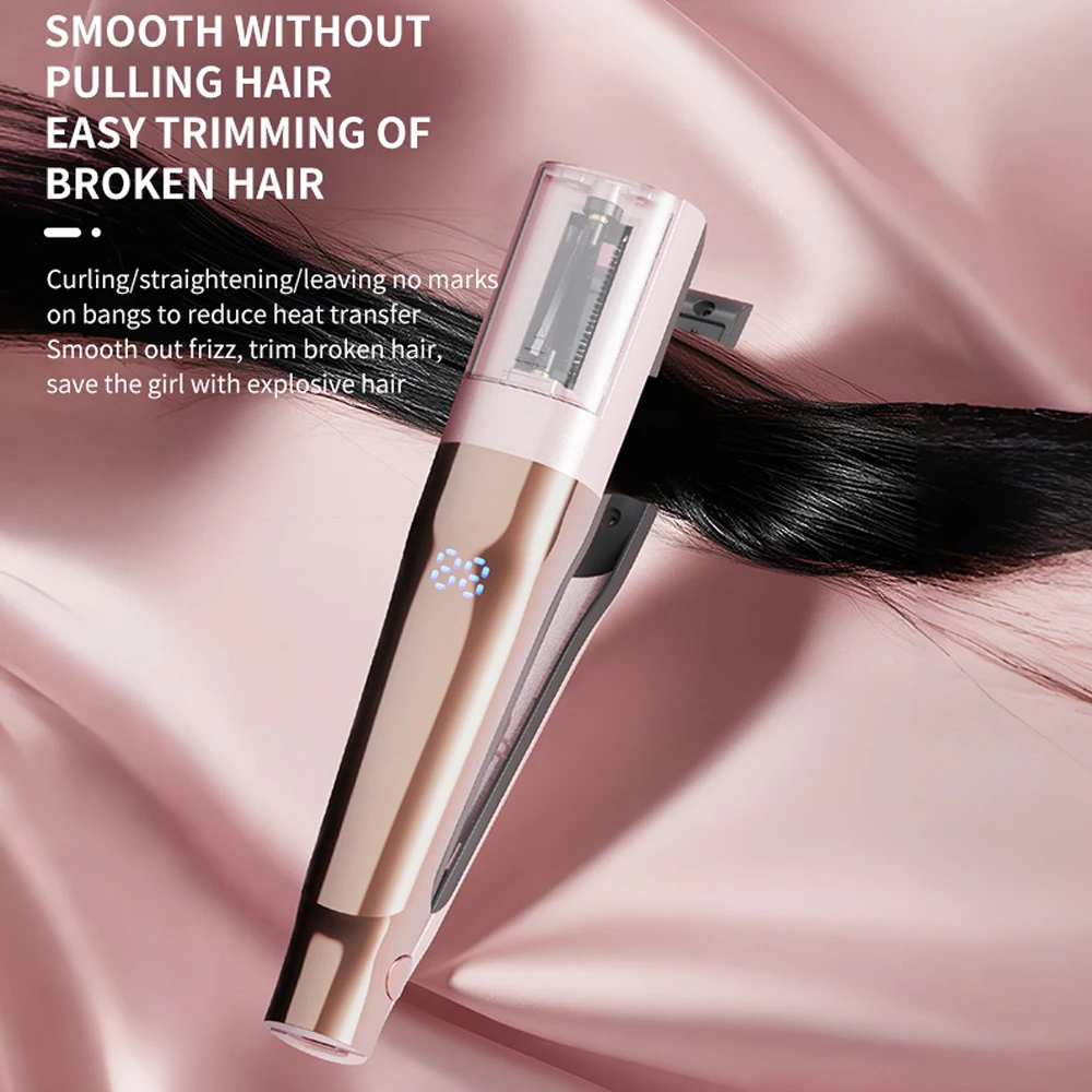 

Триммер для кончиков волос, средство для удаления сухих поврежденных хрупких профессиональных автоматических стрижек для женщин, беспроводная машина для стрижки волос
