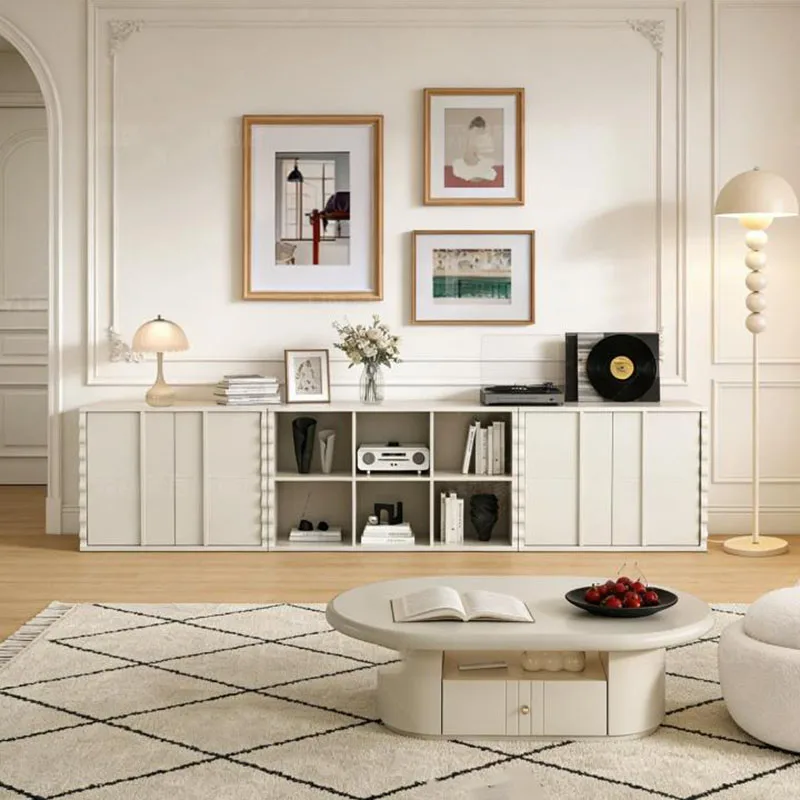 Luxury Modern Tv Stands Design Retro Storage Aesthetic Tv Cabinets Premium Trendy Meuble Télévision Furniture For Apartments