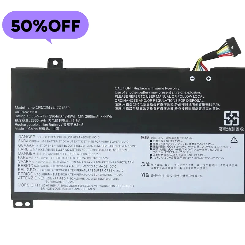 15.36V 2964mAh L17C4PF0 L17M4PF0 Bateria do laptopa Lenovo Ideapad S530-13IWL S530-13IML Xiaoxin Air 13IWL 5B10R38650 5B10R38649