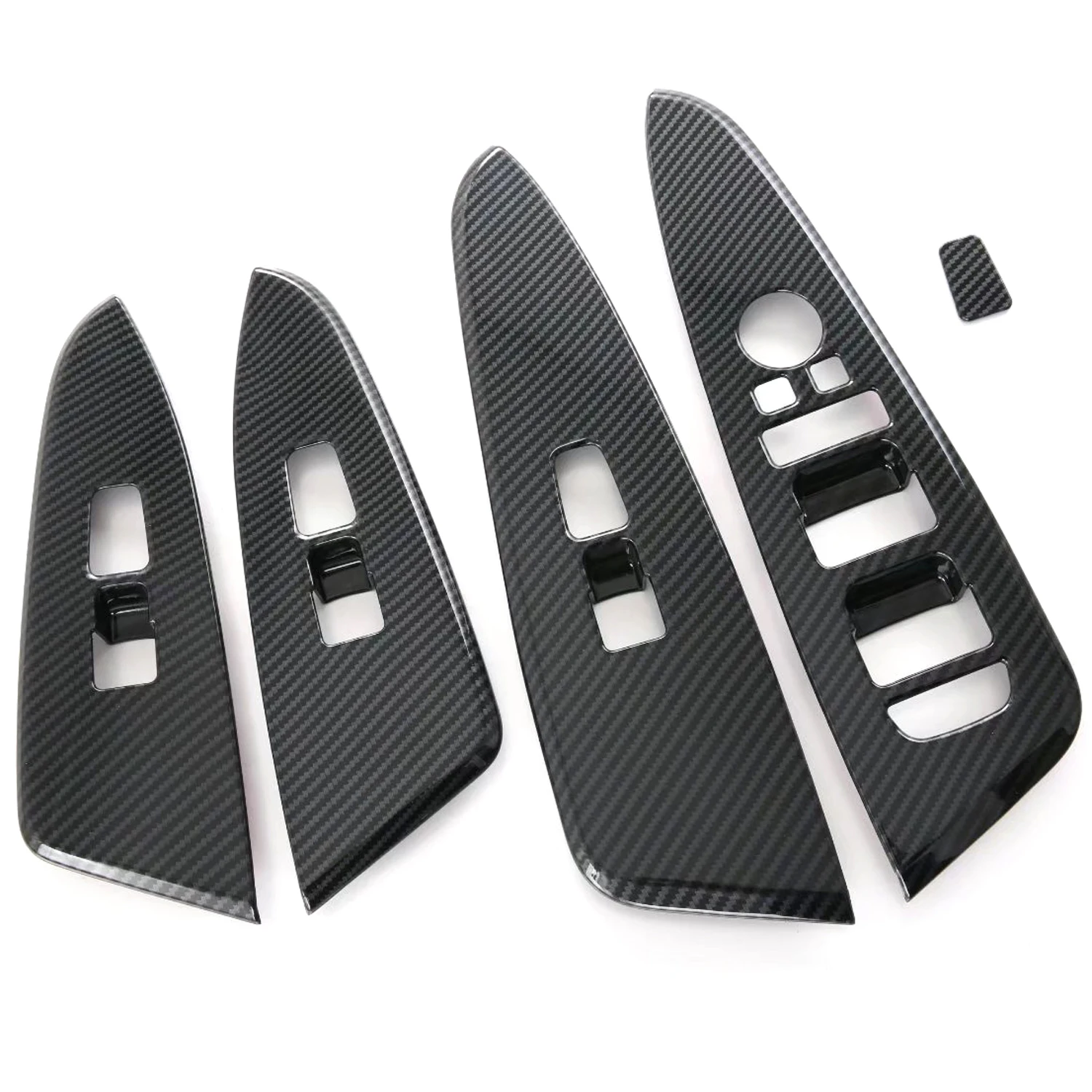 Only Fit LHD! For Kia Sportage NQ5 2022 2023 Car Accessories ABS Carbon Inner Window Lift Switch Button Panel Cover Trim image 2