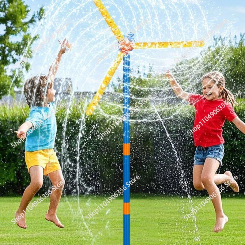 for Sprinkler Windmill Camp Outdoor Kindergarten Amusement Park Water Toys Garden Beach Rotating Sprinkler Toys