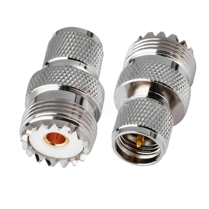 JX RF Connector 2PCS PL259 SO239 UHF Male Female to Mini UHF Male female Coaxial Adapter for Walkie talkie Antenna