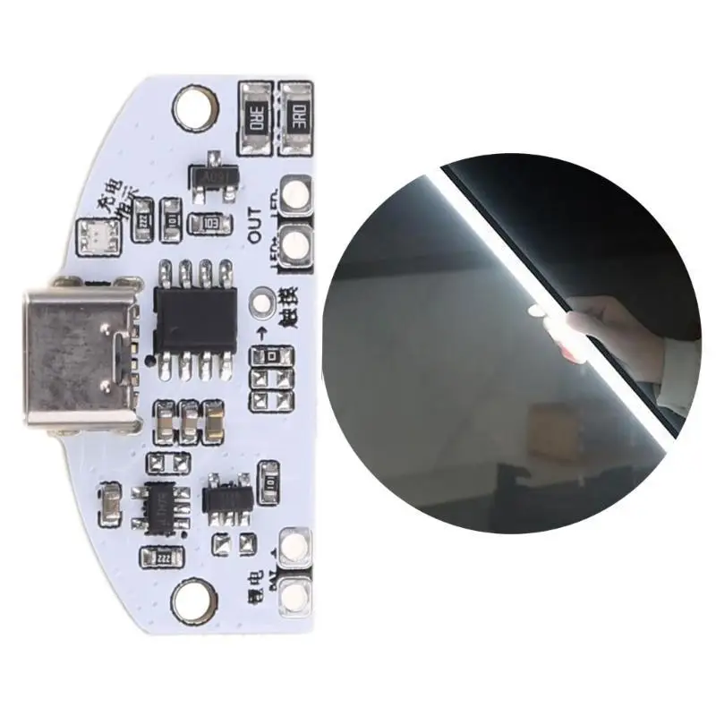 

652F Small Night Light Control Module Type C Table Lamp Circuit Board with Three Gear