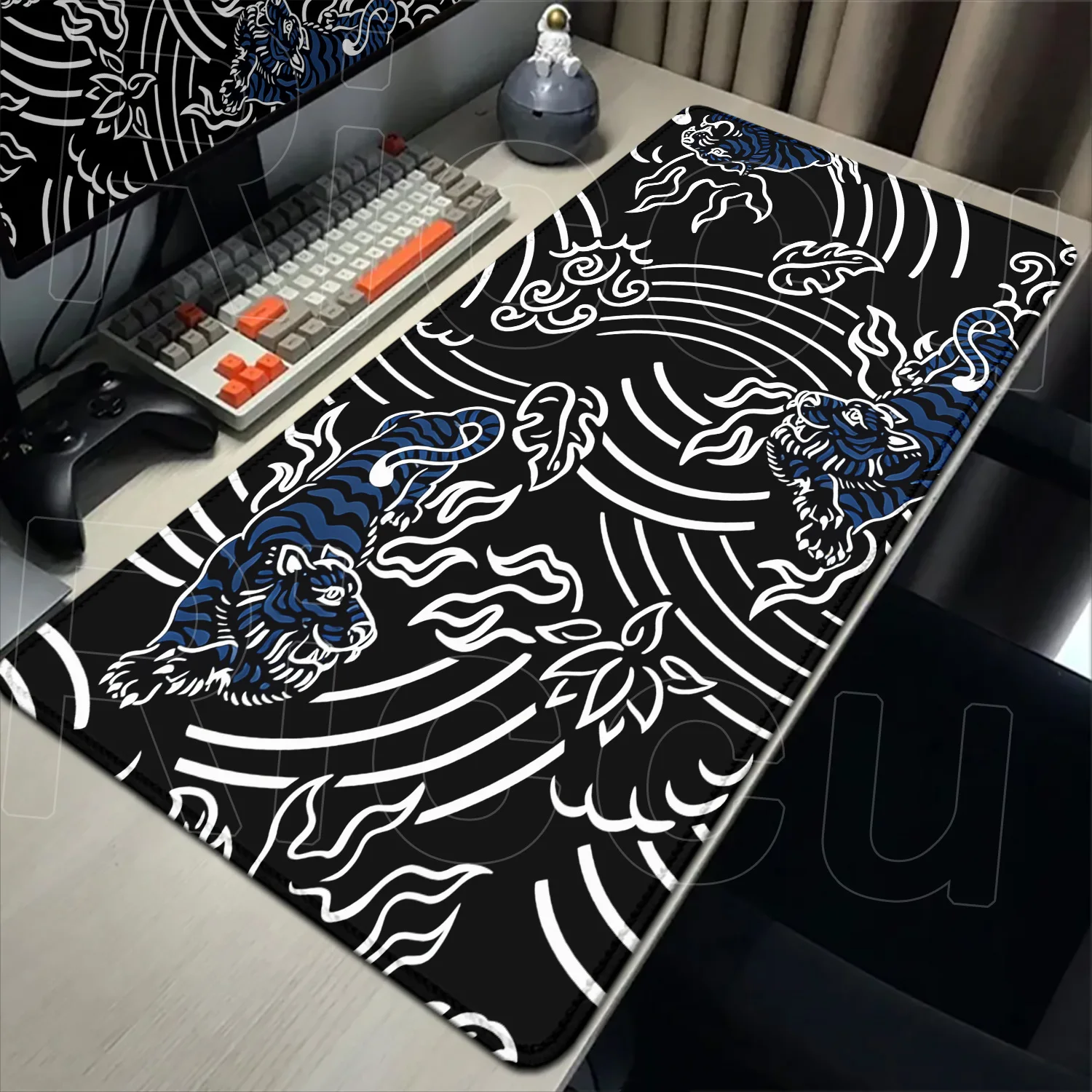 

XXL HD Printing Japanese style Tiger Mouse Pad Gamer Large Home 800x400mm Mousepad Carpet Natural Rubber Laptop Desk Mouse Pads