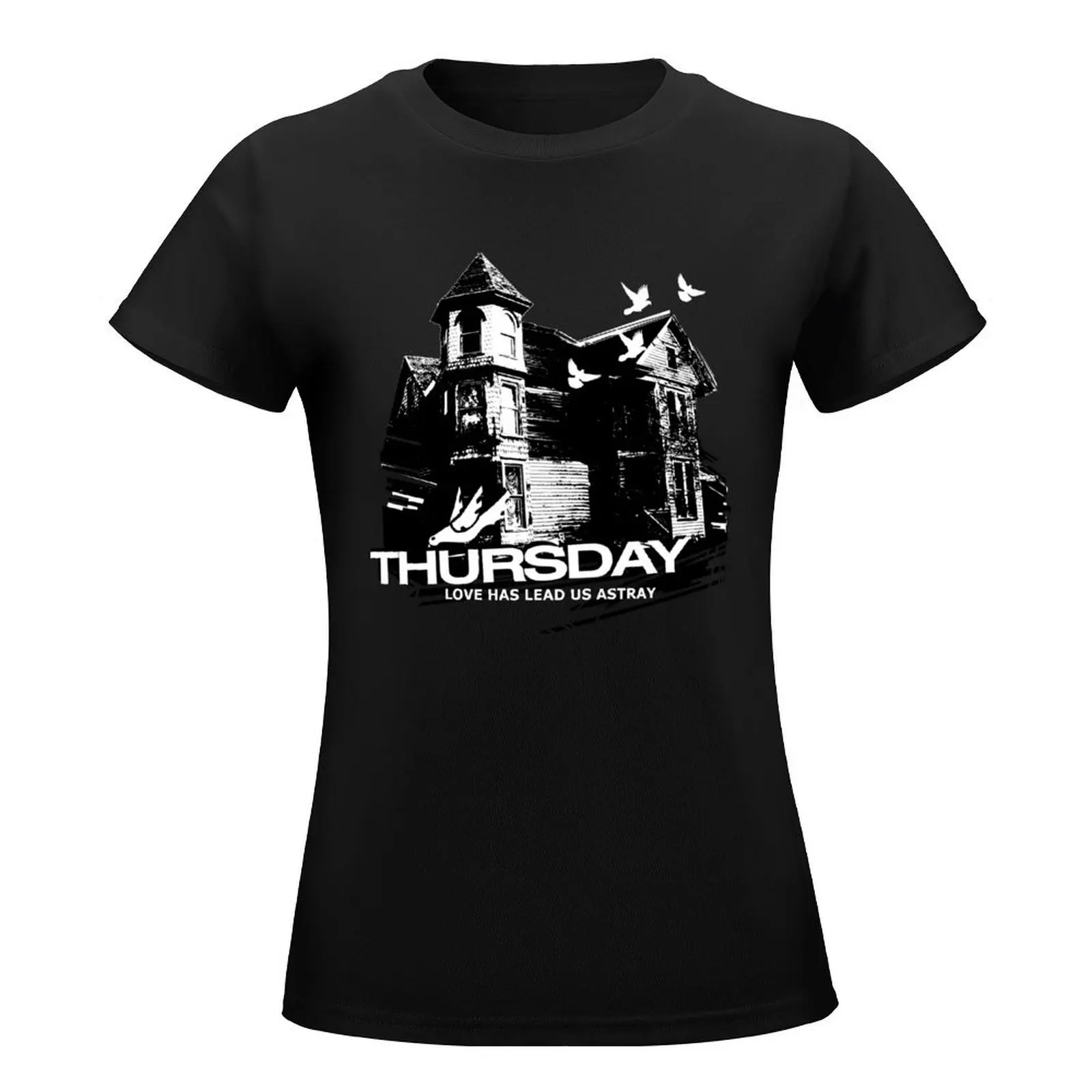 Thursday Band Love Has Lead Us Astray T-Shirt Aesthetic clothing shirts graphic tees oversized workout shirts for Women