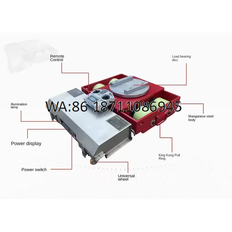 20 Ton Portable 360 Degree Rotation Tank Trolley Transport Roller Cargo Skate for Handling Moving