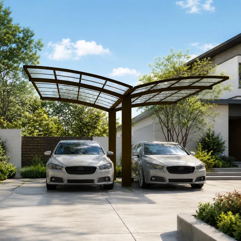 Courtyard Villa Patio Customized Strong Steel Framework Canopy Shed Carport Awning Shade Roof Backyard Parking Roof