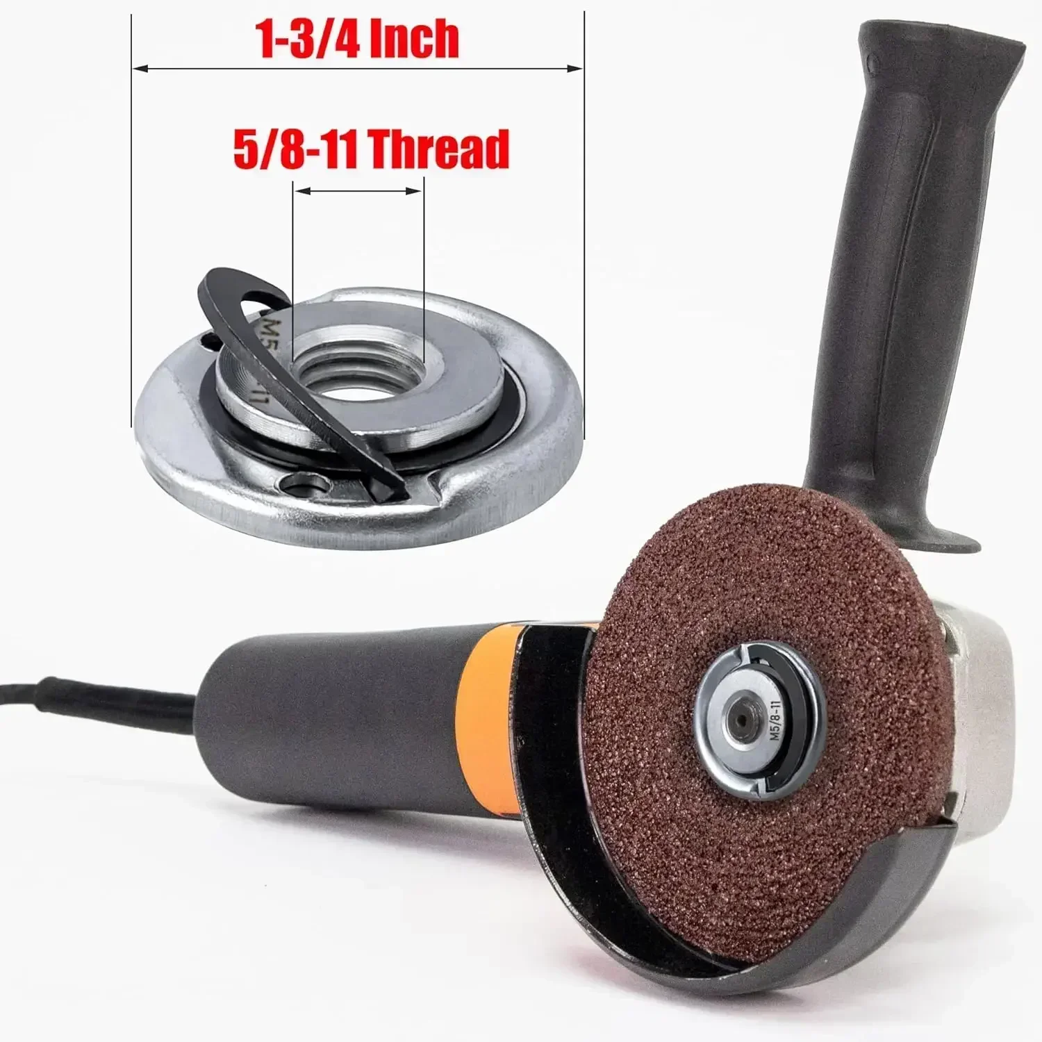 M14/M10 5/8"-11 Angle Grinder Quick Release Self-Locking Pressing Plate Flange Power Chuck for Angle Nuts Replacement Universal