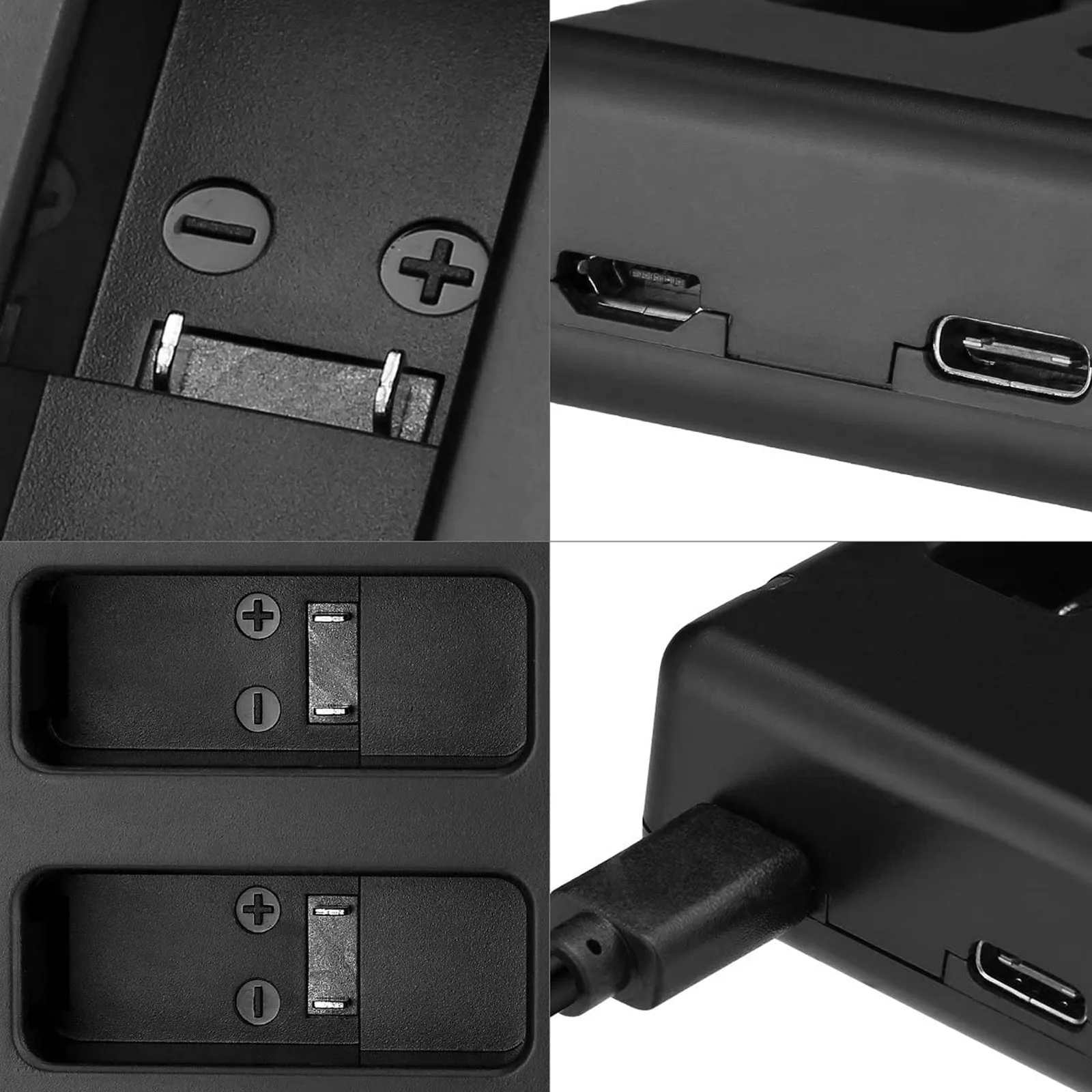 Probty Dual Battery Charger for GoPro HERO8 Black GoPro HERO7 Black GoPro HERO6 Black GoPro HERO5, HERO5 Black GoPro Hero 2018