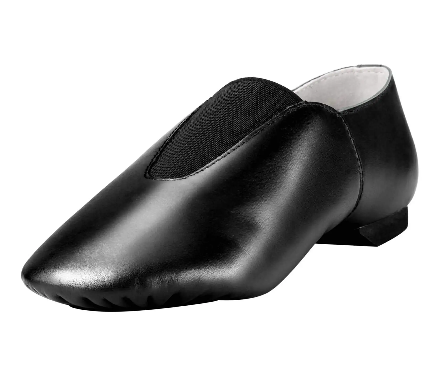 

PU Leather Jazz Shoe Slip On Dance Shoes with Medium Elastics for Men and Women