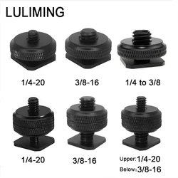 3/8 1/4 Inch Hot Shoe Seat Camera Screw Aluminum Alloy 1/4 Screw Flash Bracket Tripod Ballhead Photography Accessories