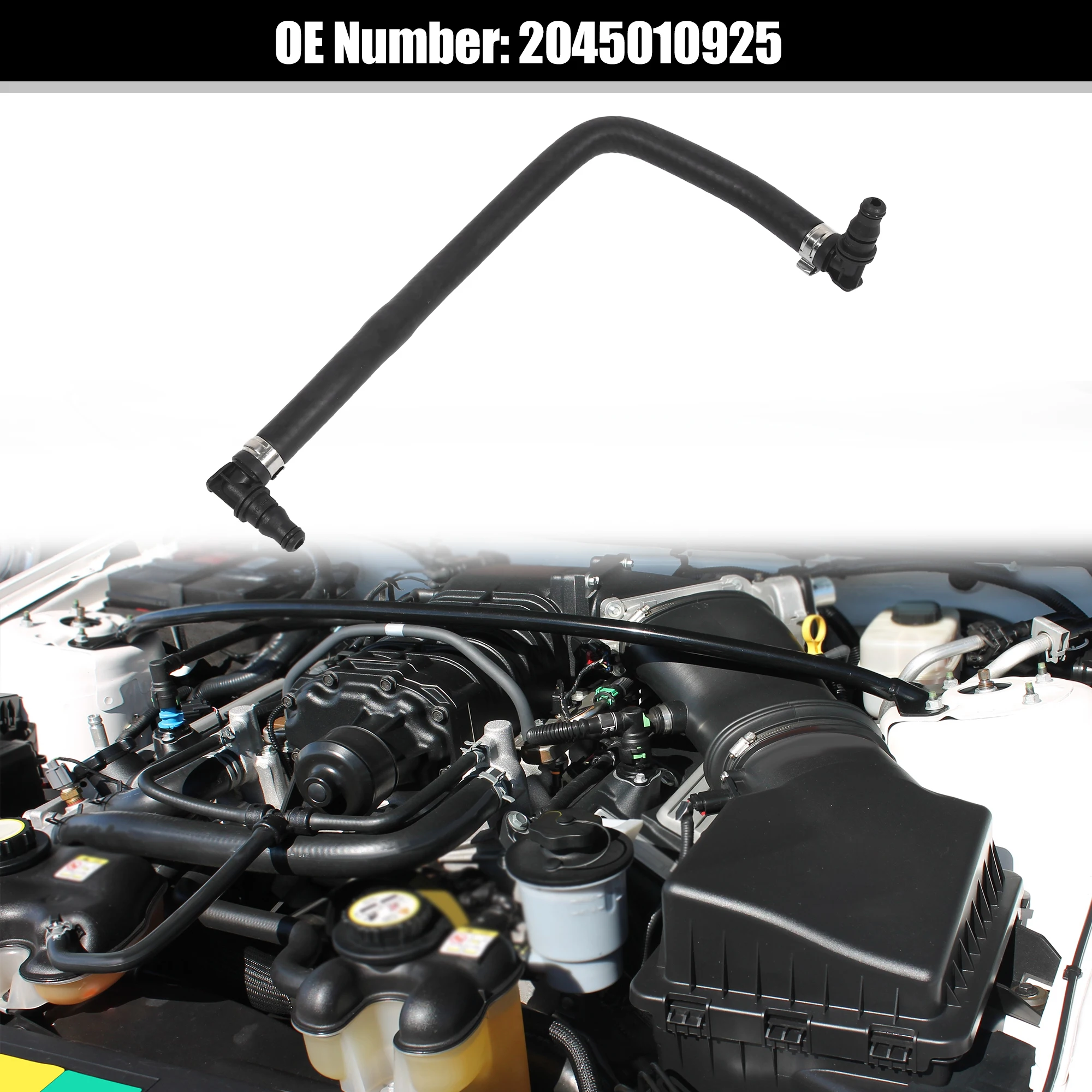 

UXCELL Вентиляционный шланг радиатора 2045010925, резиновая замена для Mercedes-Benz C250 2012-2015