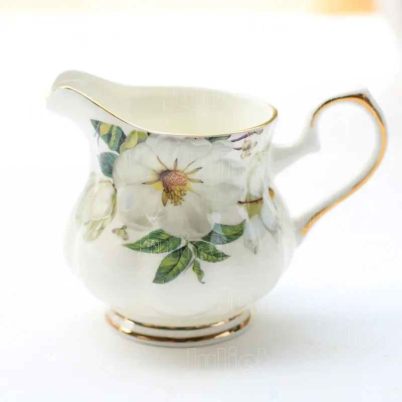 European Style Milk Pot Sugar Jar Ceramic Espresso Cup Restaurant Household Design Cappuccino Cup Milk Jug Flower Pattern Crafts