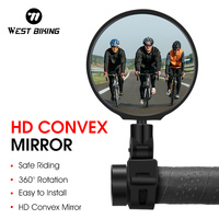 WEST BIKING 2PCS Bicycle Handlebar Mirrors Universal HD Convex 360 Adjustable Mirrors Cycling Accessories Bike Rearview Mirrors