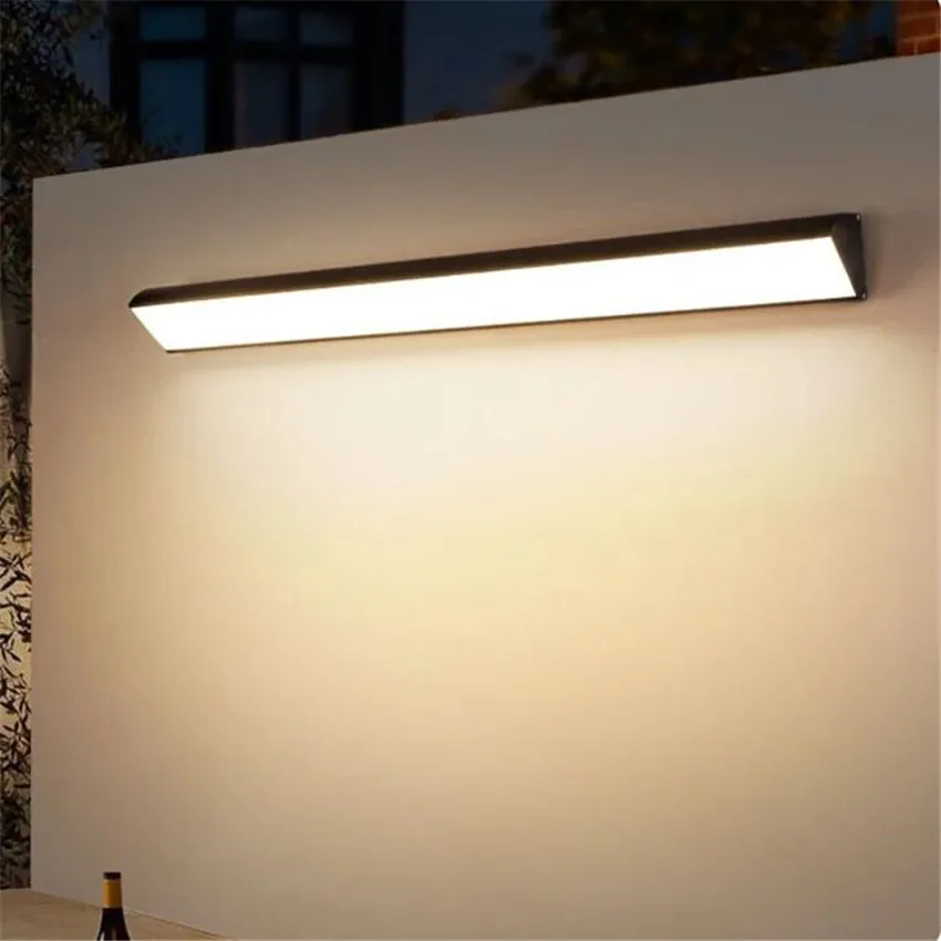 Minimalist Long Strip Wall Lamp, Outdoor Wall Washing Lamp, Villa Courtyard Gate Lamp, Waterproof Exterior Lights