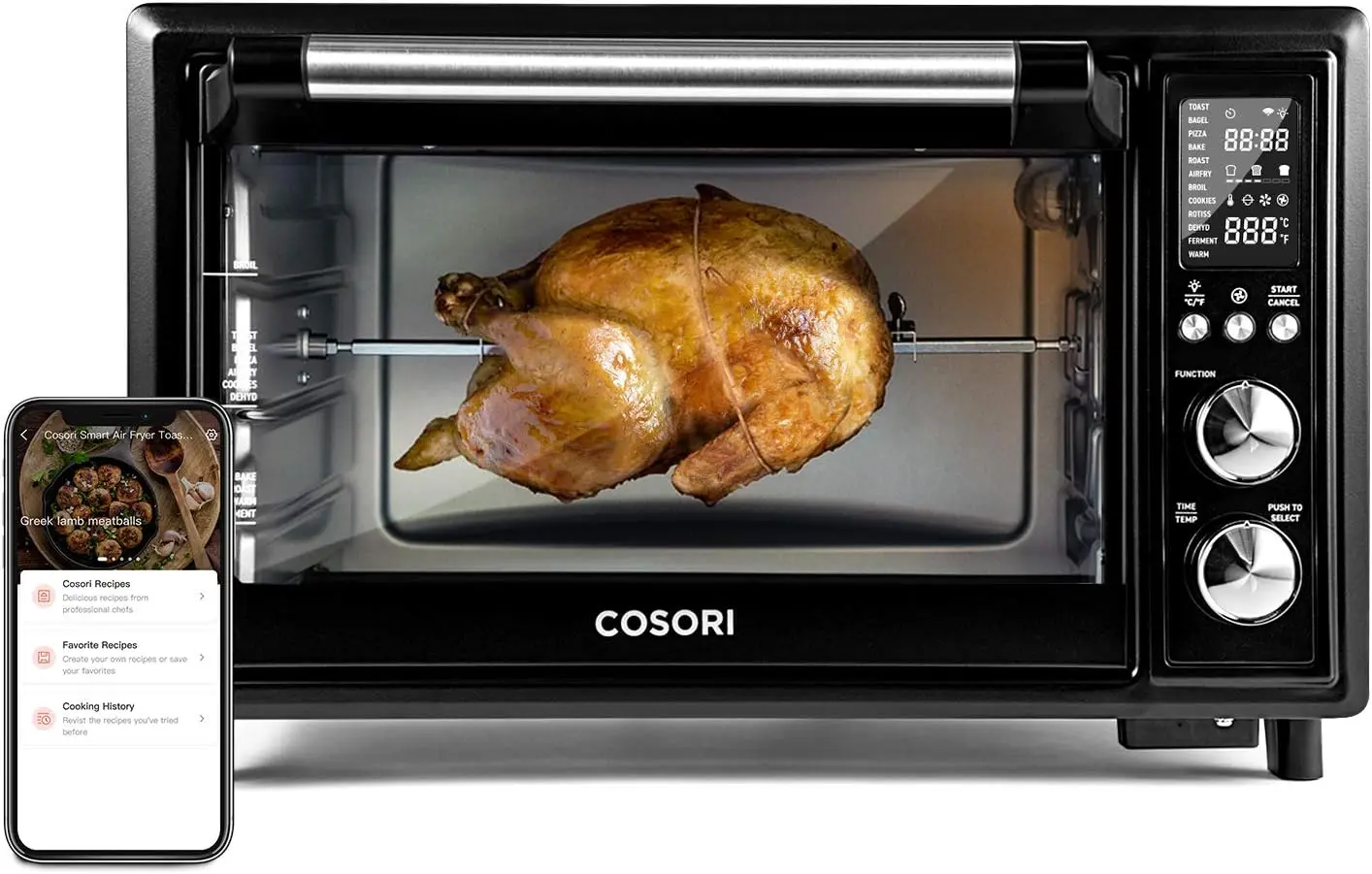 13-in-1 Air Fryer Toaster Oven Combo, Airfryer Rotisserie Sous Vide Convection Oven Countertop, Bake, Broil, Roast, Dehydrate