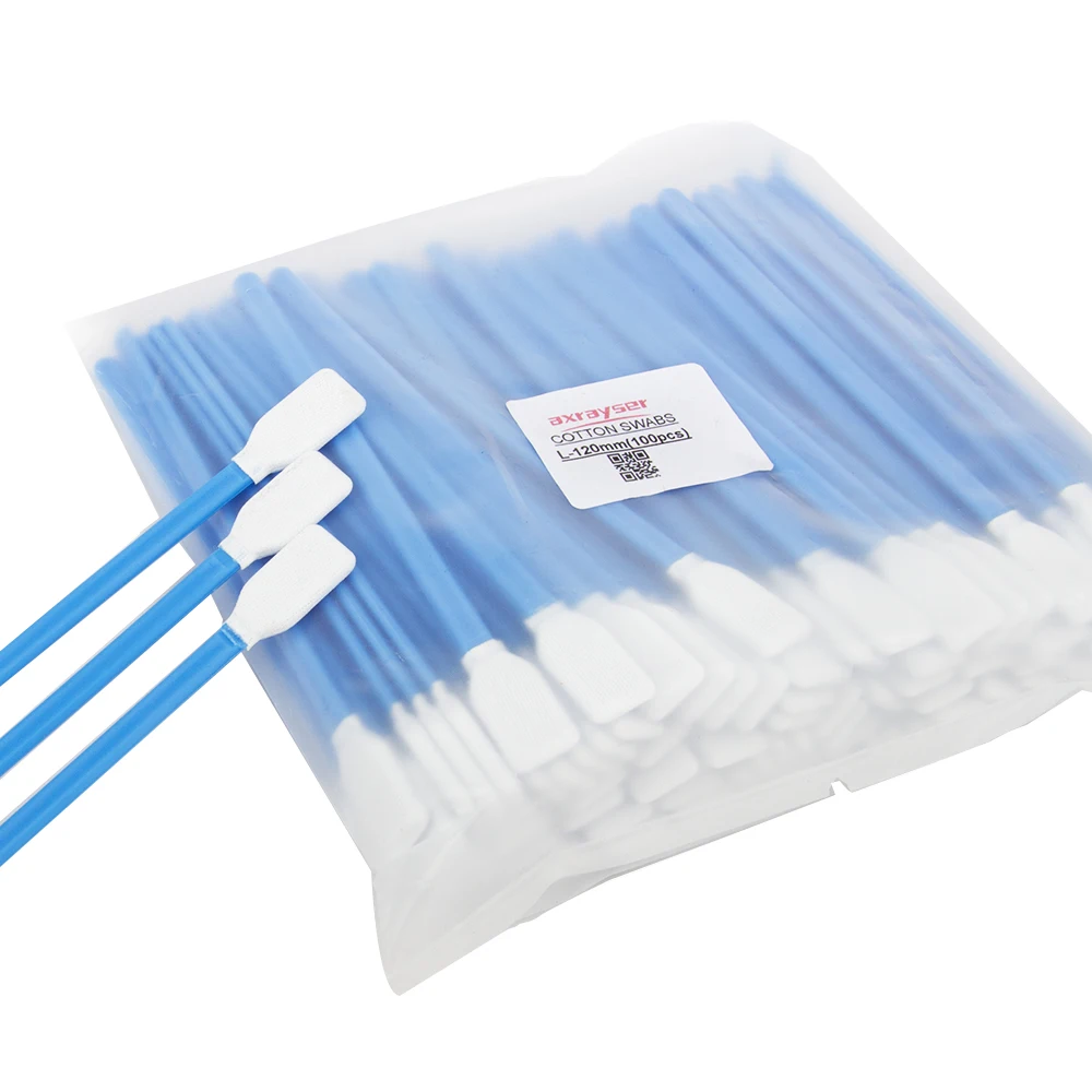 100PCS Cotton Swab Anti-static Industry Nonwoven Dust Off Cleaning Tools for Fiber Laser Protective Windows Focusing Lens