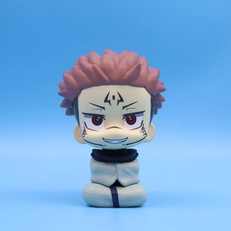 10cm Anime Jujutsu Kaisen Q Edition Action Figure Ryomen Sukuna Itadori Yuji Sitting Model Doll Toy Pvc Statue Decoration Gift