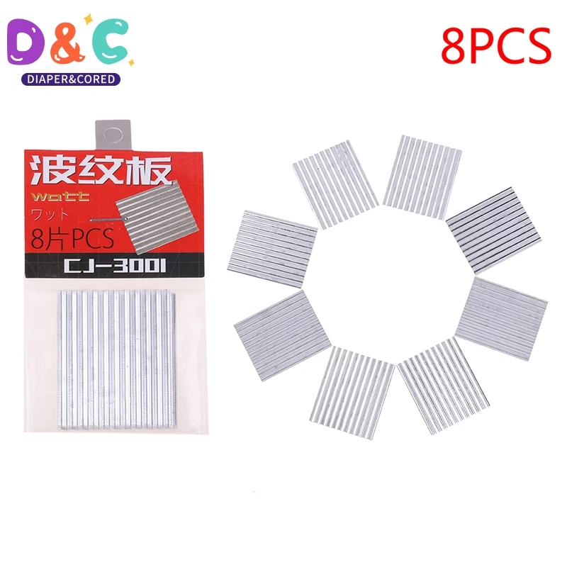 1/35 스틸 창고 주름 타일 미니어처 모래 테이블 재료 레이아웃, 하우스 디오라마 모델 조경 건물, 8 개