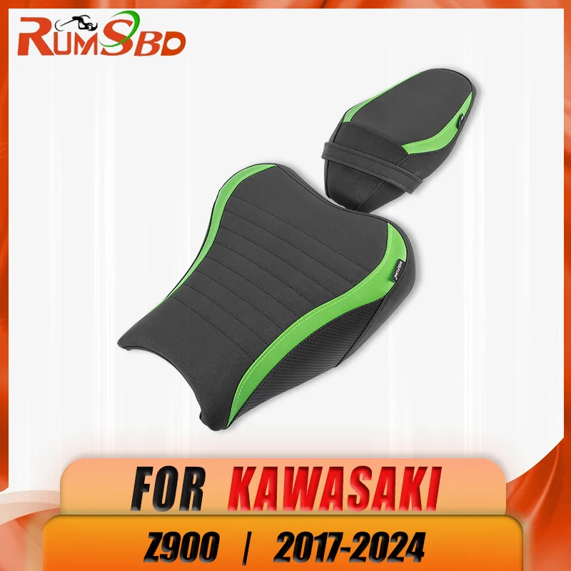 

Front Driver Seat Pad Rear Passenger Cushion Pillion Hump Cowl Fairing FOR Kawasaki Z9002017-2024 Motorcycle Seat Cover