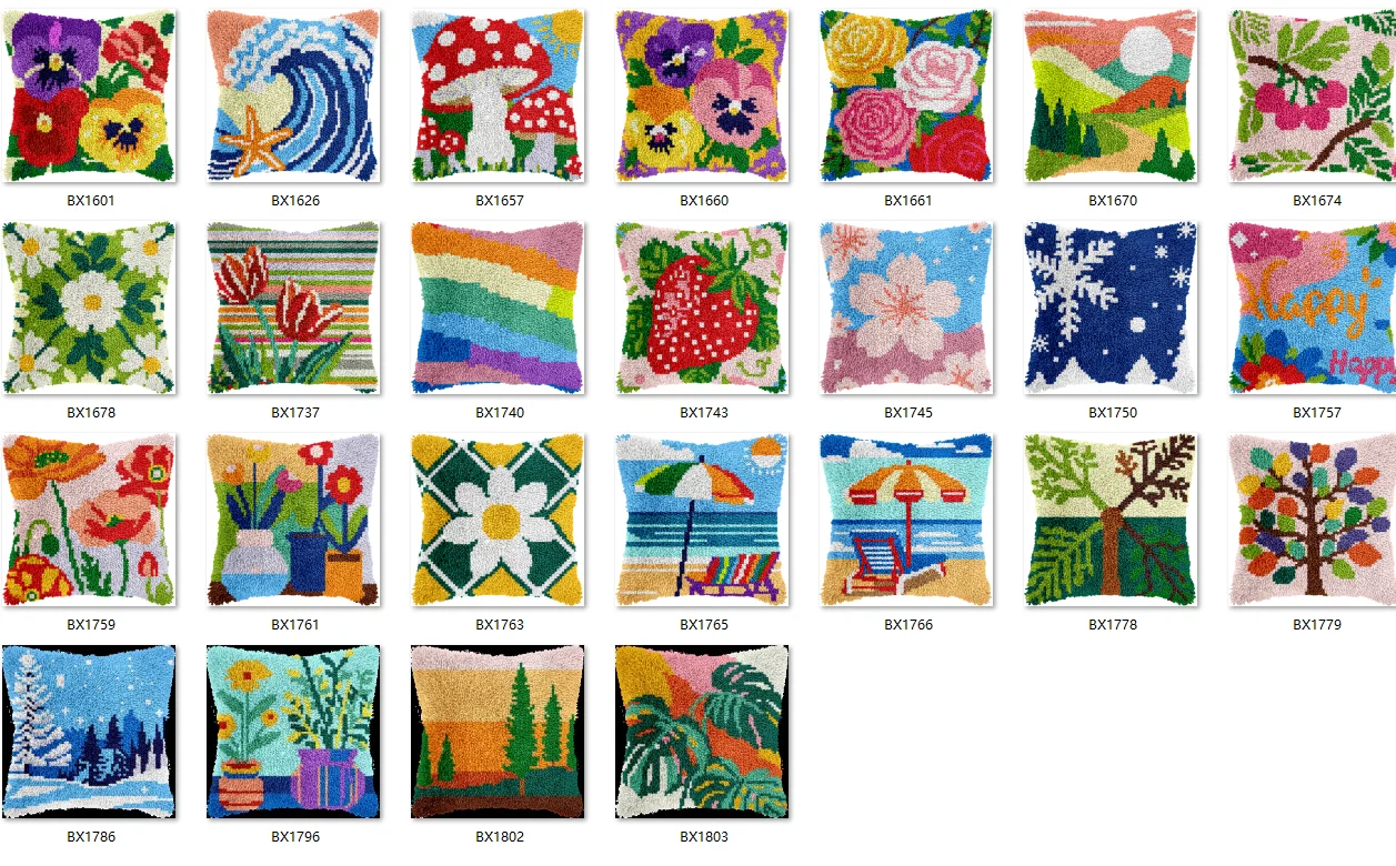 

latch hook kit rug canvas printing handwerken knooppakket diy carpet embroidery handmade accessories Snow Scenery