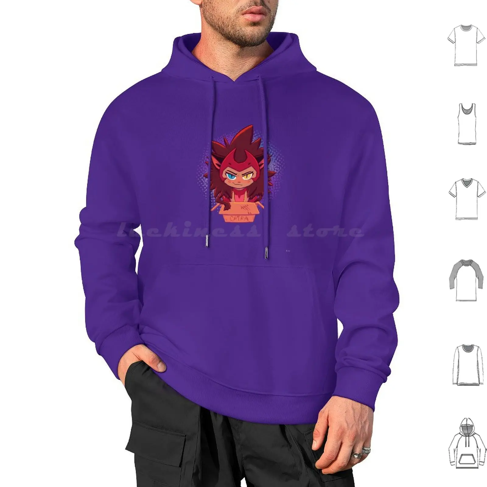 

Catra Likes Boxes Hoodie cotton Long Sleeve She Ra Shera Catra Catradora Adora Fanart Netflix Cute Cartoon