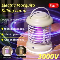 Mosquito Killing Light Night Light 3 Mode 360° Electric Shock Mosquito Fly Trap Outdoor Household Mute Mosquito Killer Lamp New